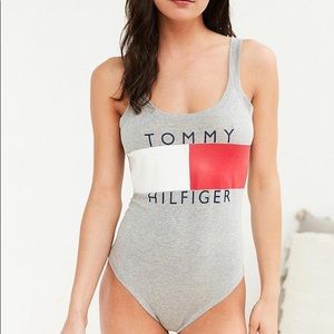 Grey Urban Outfitters x Tommy Hilfiger Bodysuit